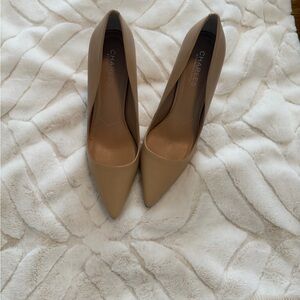 Charles David Beige Women's Leather Heels